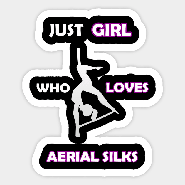 just girl who loves aerial silks Sticker by FERRAMZ